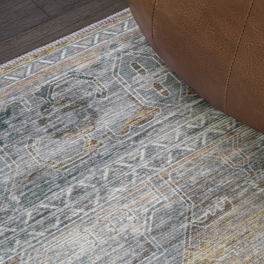 Tomlin Ornate Medallion Washable Area Rug