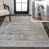 Tomlin Ornate Medallion Washable Area Rug