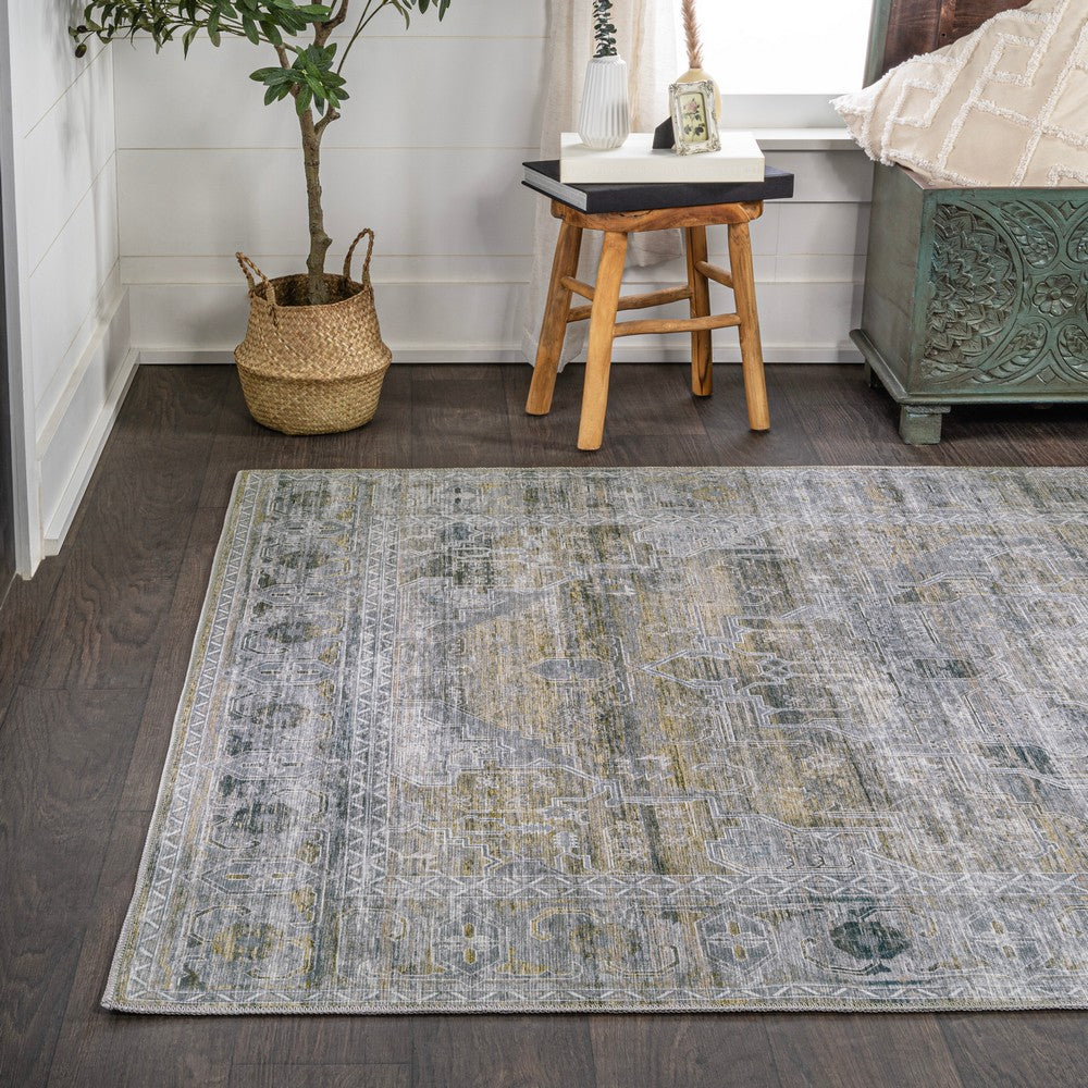 Tomlin Ornate Medallion Washable Area Rug