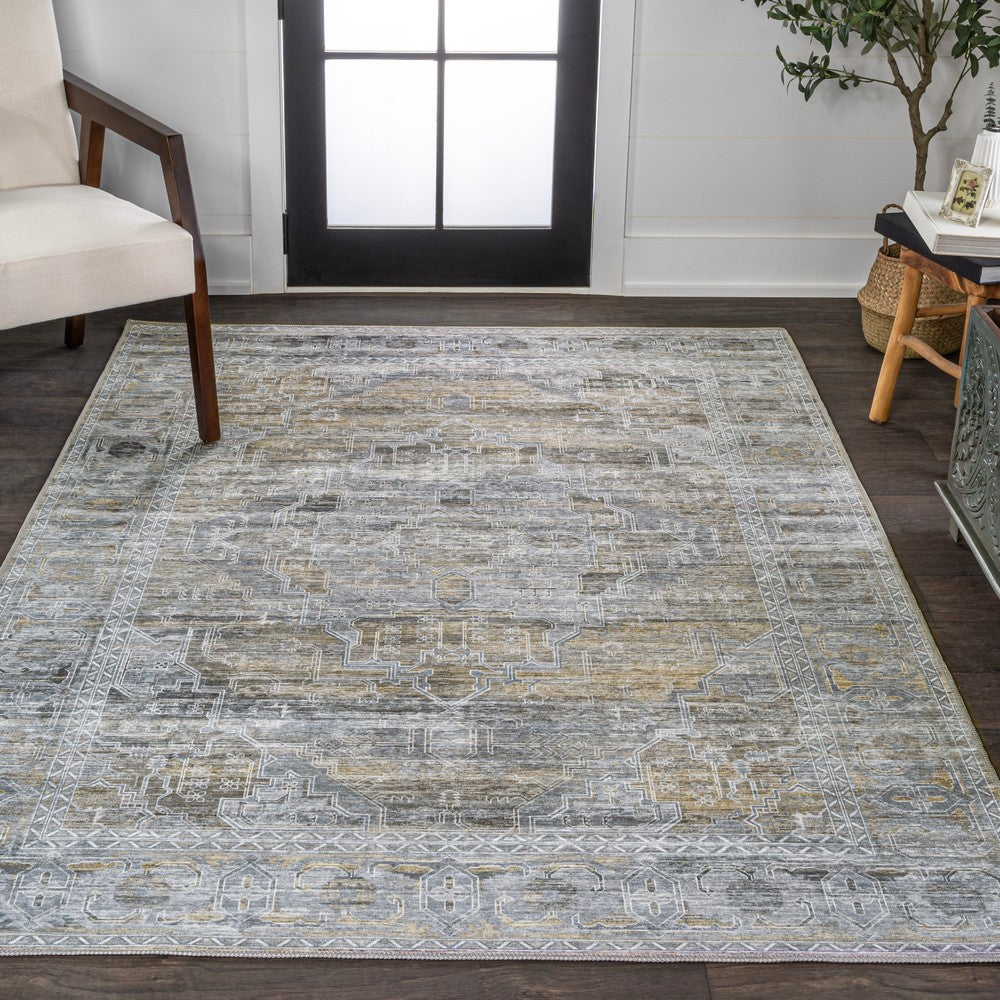 Tomlin Ornate Medallion Washable Area Rug