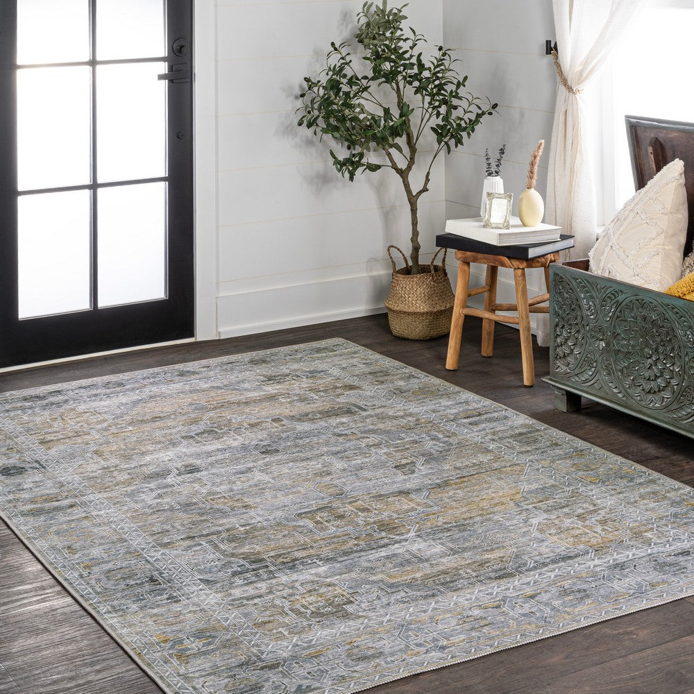 Tomlin Ornate Medallion Washable Area Rug