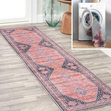 Herr Geometric Medallion Washable Area Rug