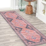 Herr Geometric Medallion Washable Area Rug