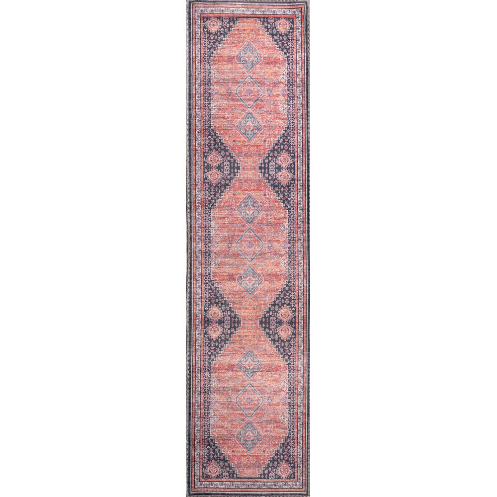 Herr Geometric Medallion Washable Area Rug