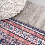 Herr Geometric Medallion Washable Area Rug