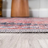 Herr Geometric Medallion Washable Area Rug