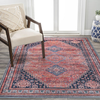 Herr Geometric Medallion Washable Area Rug