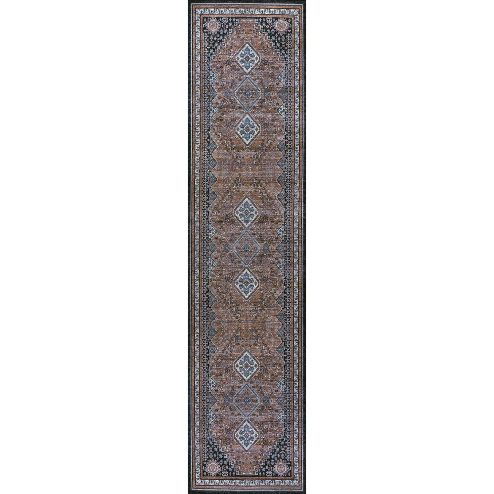 Herr Geometric Medallion Washable Area Rug