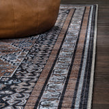 Herr Geometric Medallion Washable Area Rug