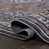 Herr Geometric Medallion Washable Area Rug