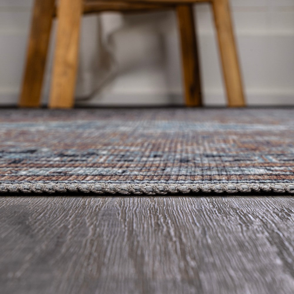 Herr Geometric Medallion Washable Area Rug