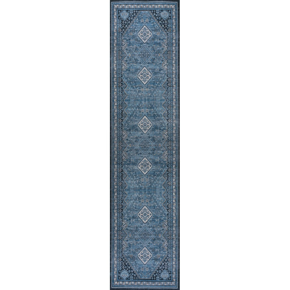 Herr Geometric Medallion Washable Area Rug