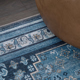 Herr Geometric Medallion Washable Area Rug