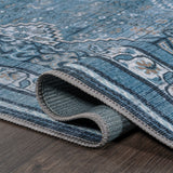 Herr Geometric Medallion Washable Area Rug