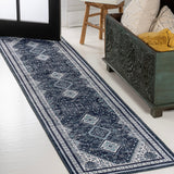 Herr Geometric Medallion Washable Area Rug