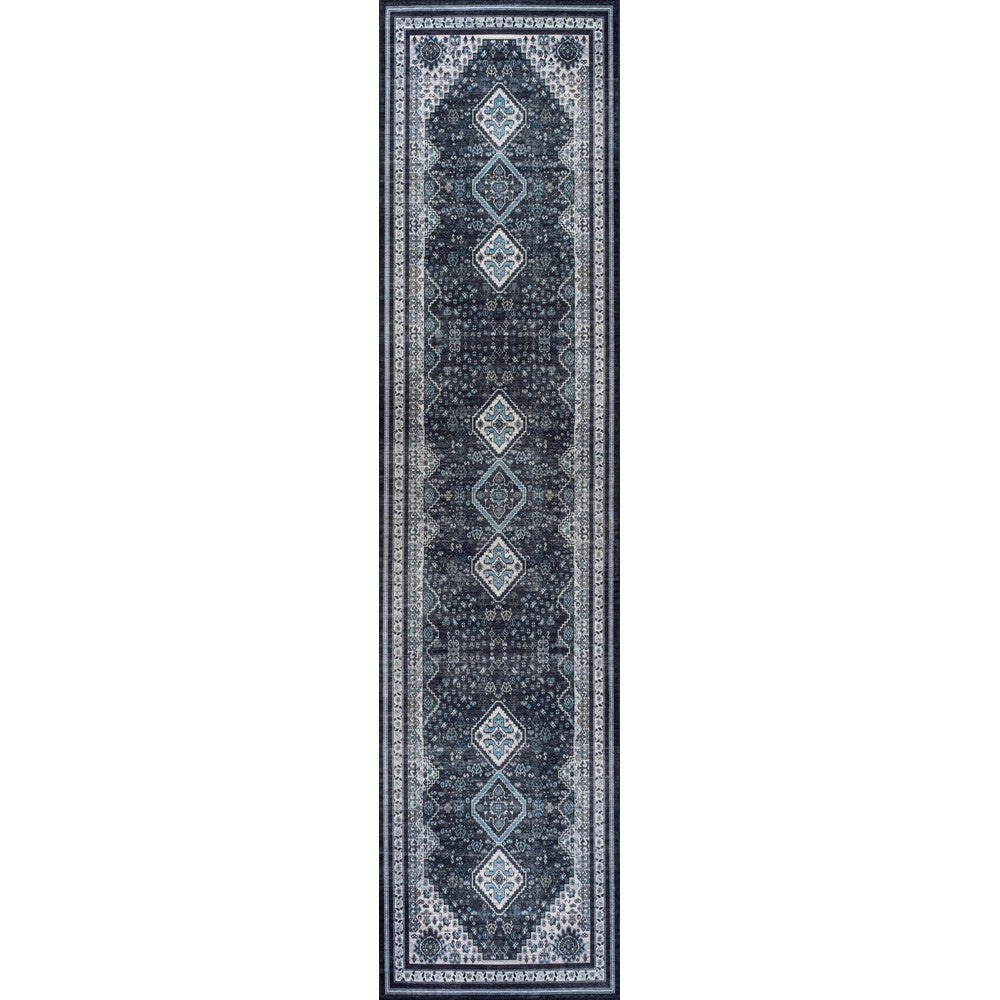 Herr Geometric Medallion Washable Area Rug