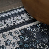 Herr Geometric Medallion Washable Area Rug