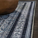 Herr Geometric Medallion Washable Area Rug