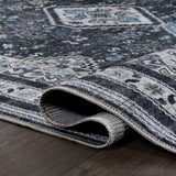 Herr Geometric Medallion Washable Area Rug