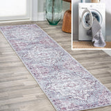 Nobleman Boho Gray Medallion Washable Indoor/Outdoor Area Rug