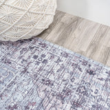 Nobleman Boho Gray Medallion Washable Indoor/Outdoor Area Rug