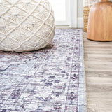 Nobleman Boho Gray Medallion Washable Indoor/Outdoor Area Rug