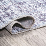 Nobleman Boho Gray Medallion Washable Indoor/Outdoor Area Rug