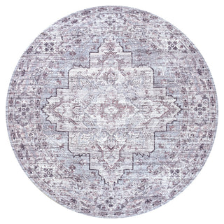 Nobleman Boho Gray Medallion Washable Indoor/Outdoor Area Rug