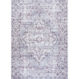 Nobleman Boho Gray Medallion Washable Indoor/Outdoor Area Rug
