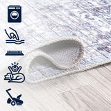 Nobleman Boho Gray Medallion Washable Indoor/Outdoor Area Rug