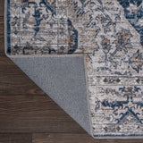 Nobleman Boho Gray Medallion Washable Indoor/Outdoor Area Rug