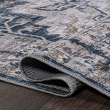 Nobleman Boho Gray Medallion Washable Indoor/Outdoor Area Rug