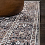 Bright ogee Medallion Washable Area Rug