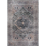 Bright ogee Medallion Washable Area Rug