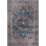 Bright ogee Medallion Washable Area Rug