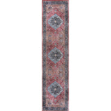 Bright ogee Medallion Washable Area Rug
