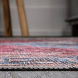 Bright ogee Medallion Washable Area Rug