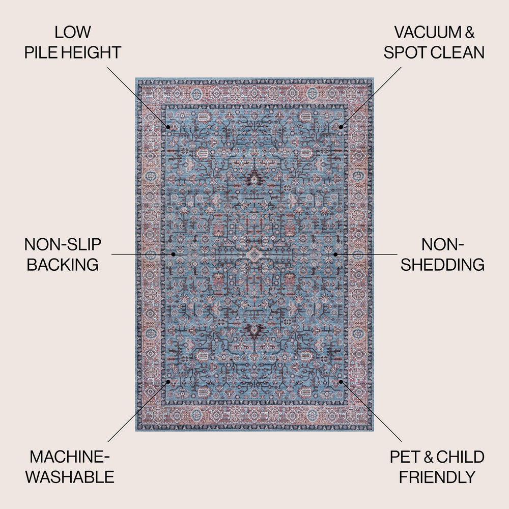 Jiminy Persian Washable Area Rug