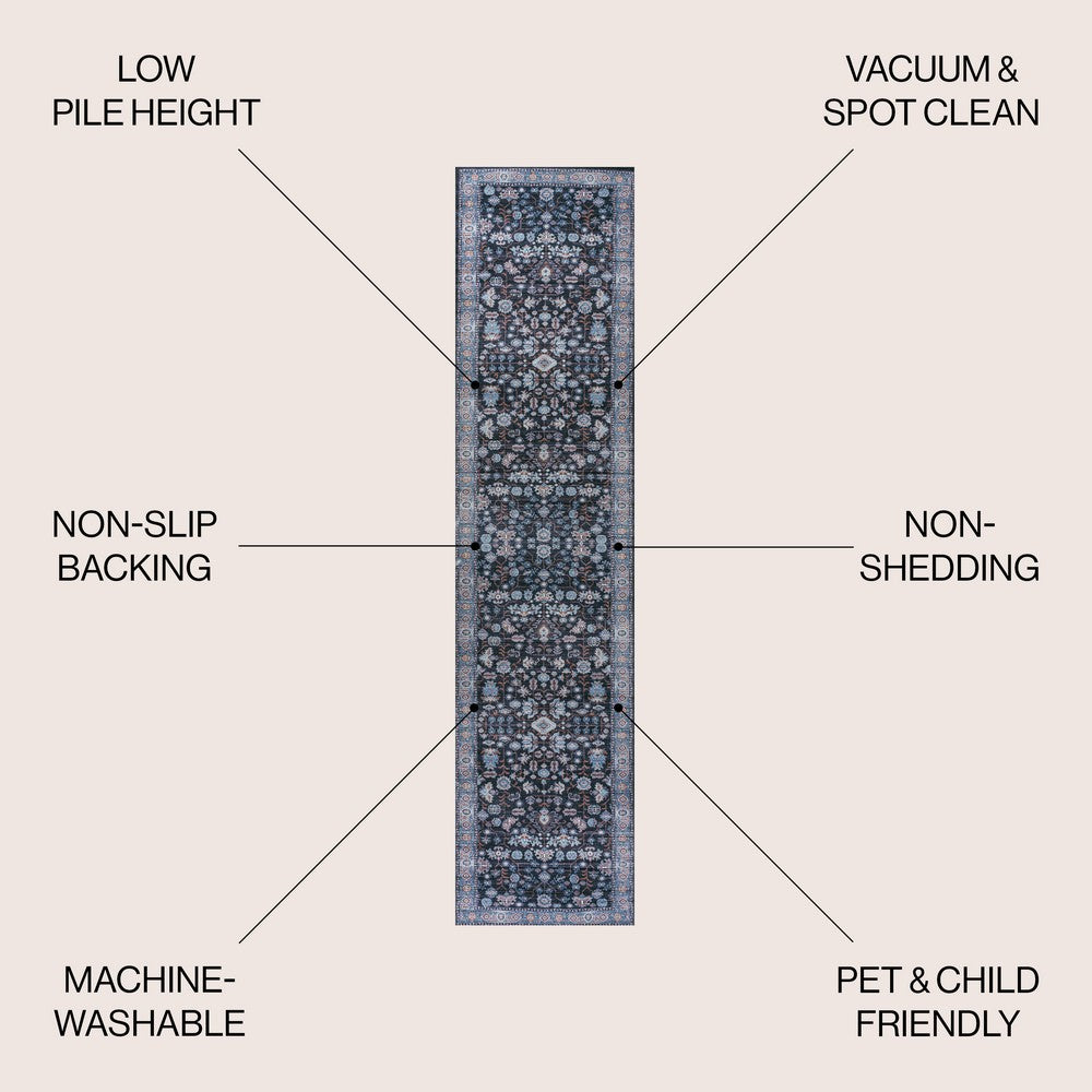 Jiminy Persian Washable Area Rug