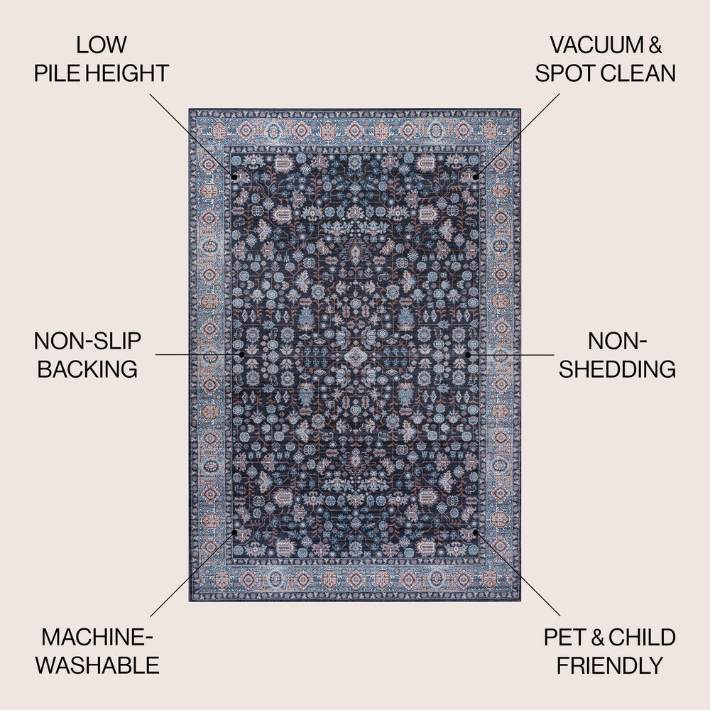 Jiminy Persian Washable Area Rug