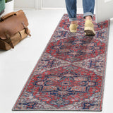 Garza Ornate Large Medallion Washable Area Rug