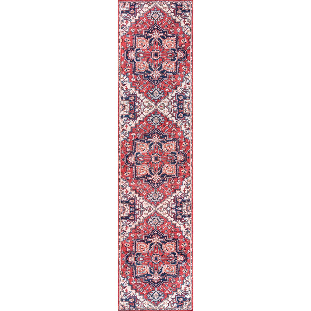 Garza Ornate Large Medallion Washable Area Rug