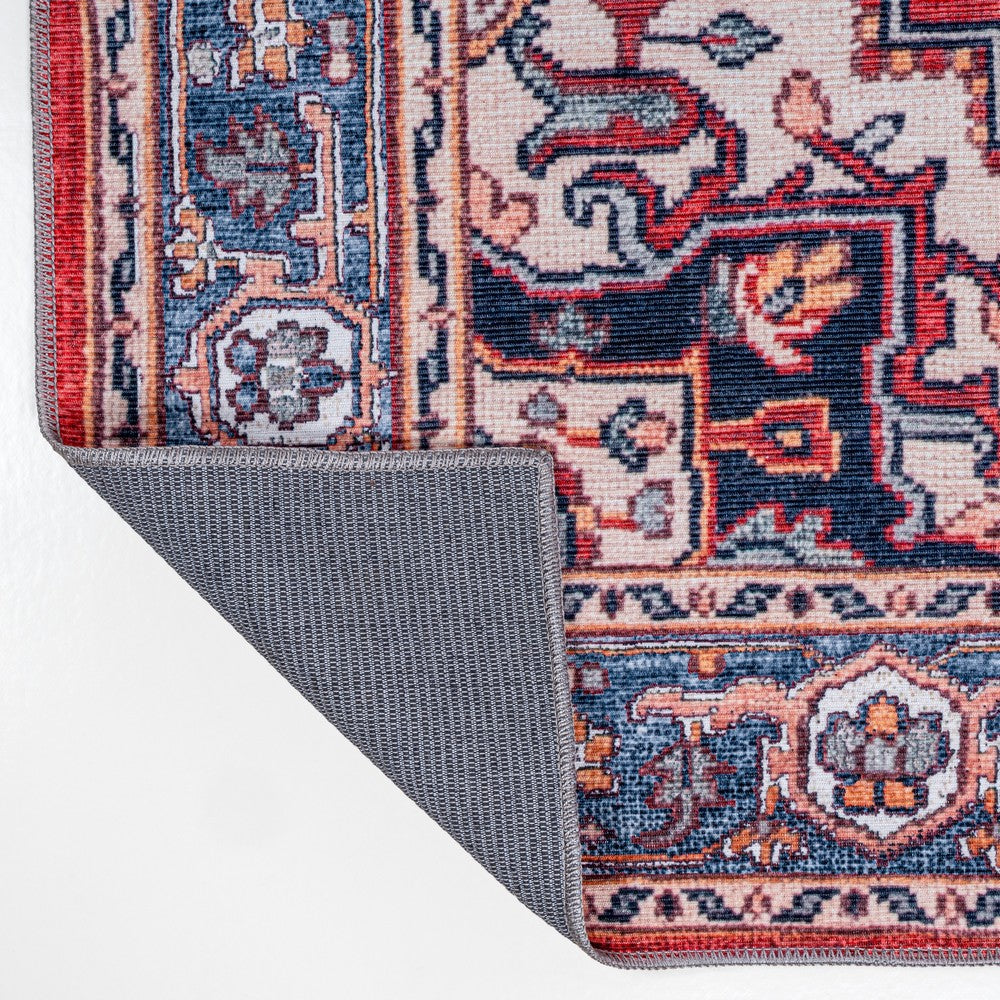 Garza Ornate Large Medallion Washable Area Rug