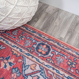 Garza Ornate Large Medallion Washable Area Rug