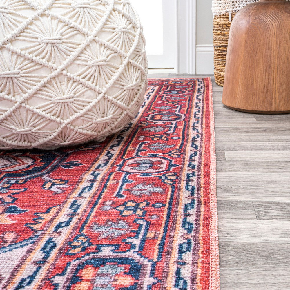 Garza Ornate Large Medallion Washable Area Rug
