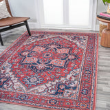 Garza Ornate Large Medallion Washable Area Rug