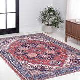 Garza Ornate Large Medallion Washable Area Rug