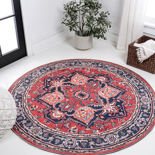 Garza Ornate Large Medallion Washable Area Rug