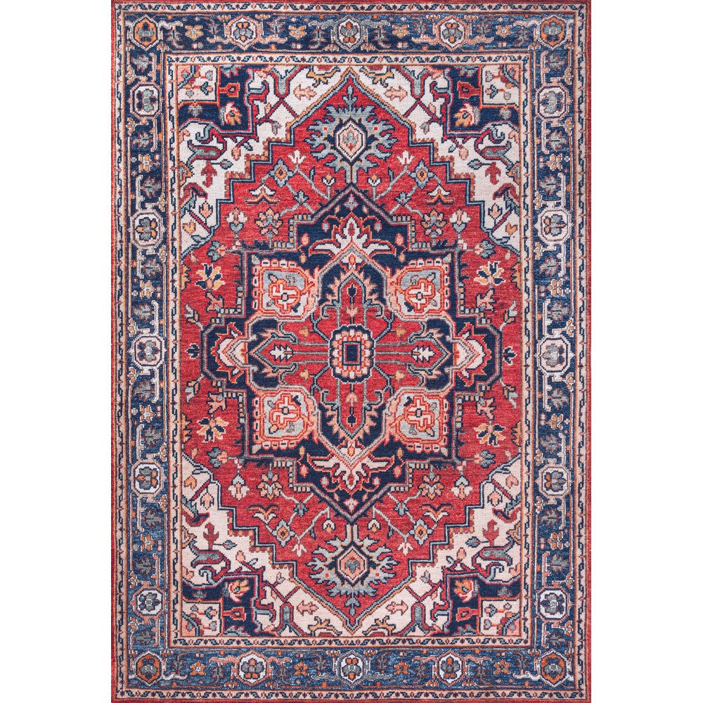 Garza Ornate Large Medallion Washable Area Rug