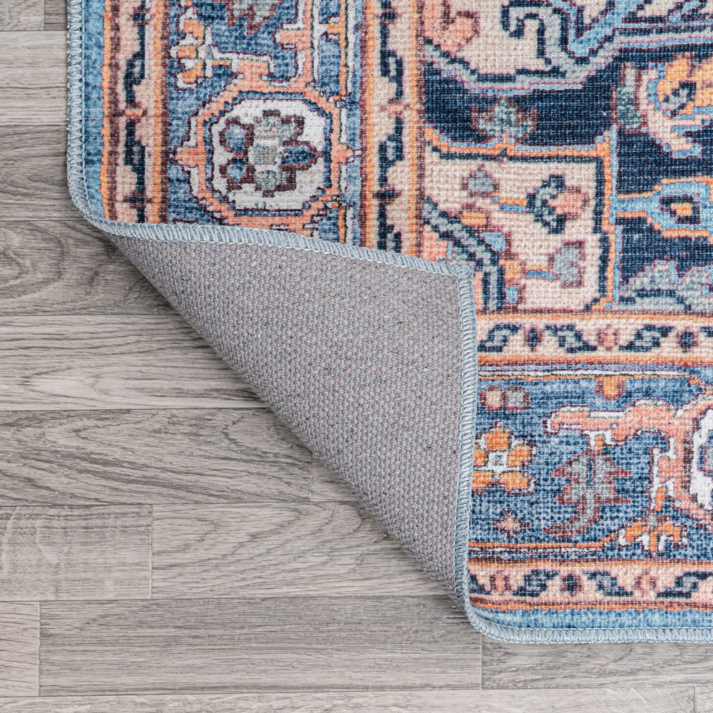 Garza Ornate Large Medallion Washable Area Rug
